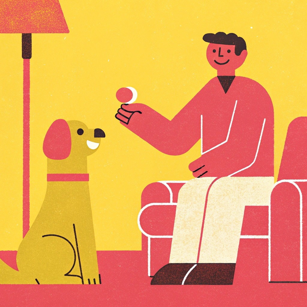 a-man-training-a-yellow-dog-in-a-cozy-home--the-pe