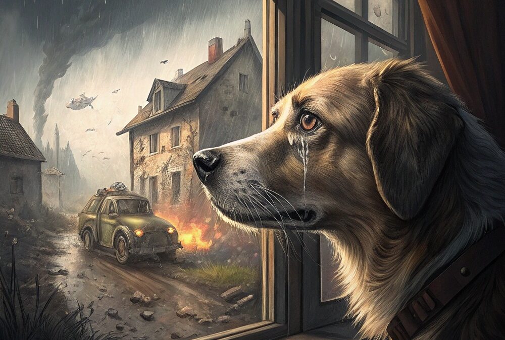 آرام کردن سگ در مواقع بحرانی مثل جنگ